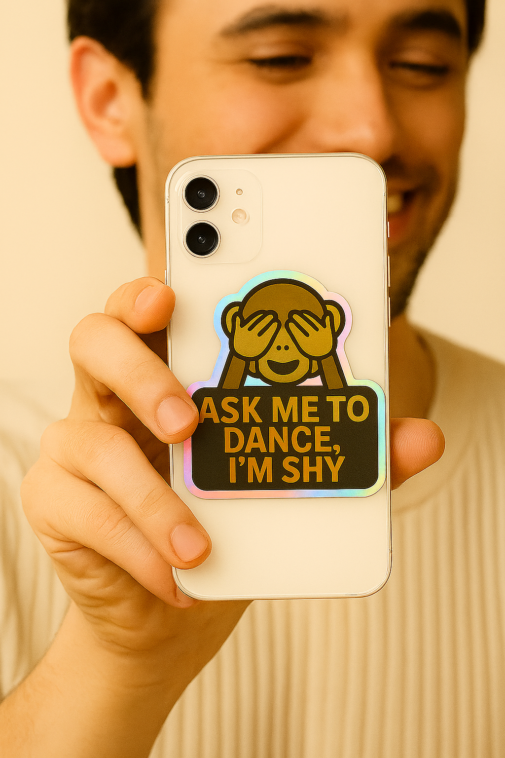 Ask Me To Dance, I'm Shy (Peek-a-Boo) (Sticker)