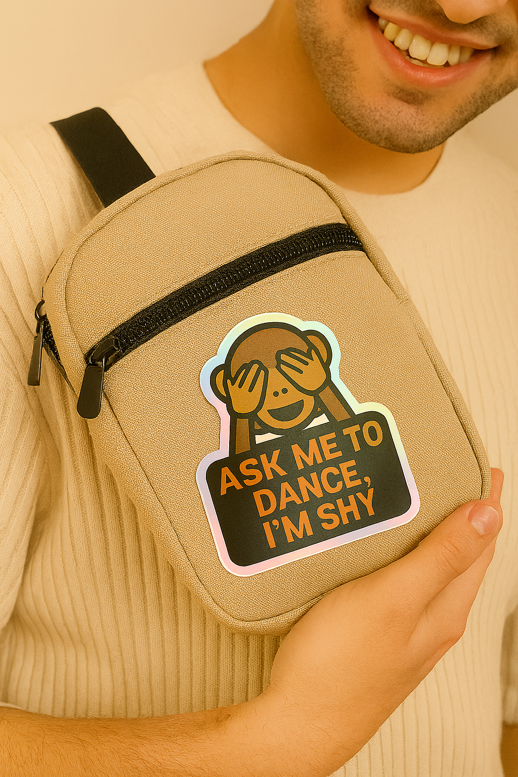 Ask Me To Dance, I'm Shy (Peek-a-Boo) (Sticker)